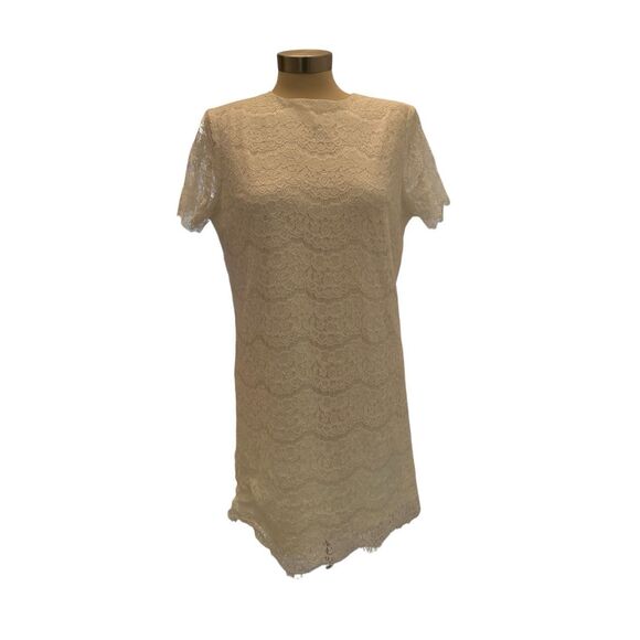 Lulu's Dresses & Skirts - Lulus Dress Take Me to Brunch Ivory Lace Shift Dress
